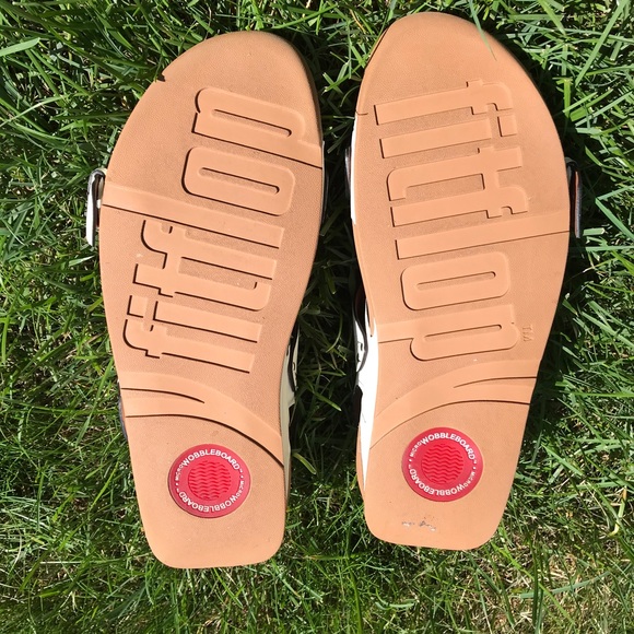 Like New Fitflop White and Silver Sandals - Picture 6 of 7